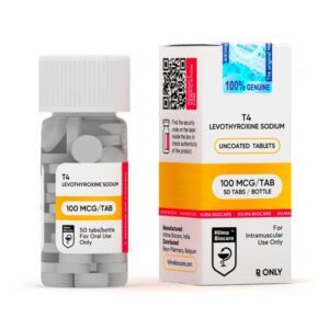 T4 (Levothyroxine sodium)   100 mcg per /50 tab.